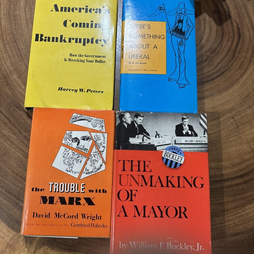 VTG CONSERVATIVE BOOK Lot (4) 1966-1973 Arlington House William F Buckley 1st Ed
